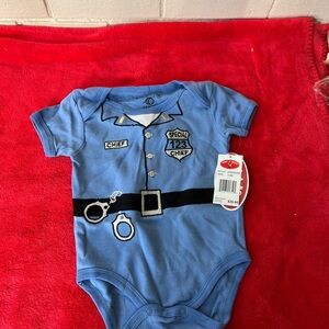 Blue Police Chief Baby Bodysuit